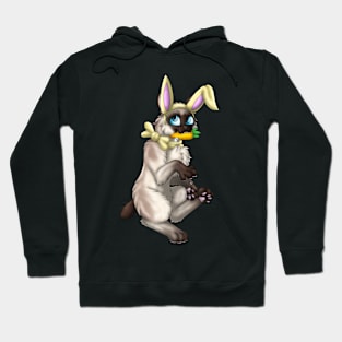 Bobtail BunnyCat: Seal Point (Yellow) Hoodie